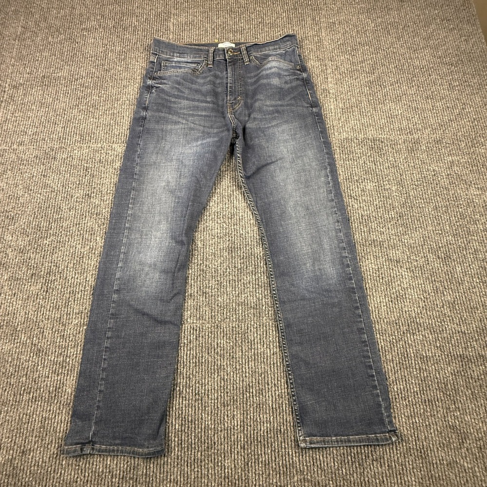 Denizen from Levis 232 Slim Straight Mens 34x30 Jeans Blue Medium Wash Stretch